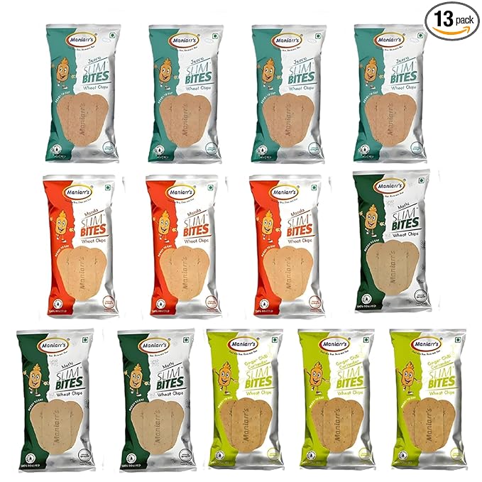 Maniarrs Slim Bite Jain Khakhra With 4 Flavors (Pack Of 13) 780 Grams Wheat Khakhara Healthy  Crispy Low Carb Snack Maniarrs Slim Bite Jain Khakhra With 4 Flavors (Pack Of 13) 780 Grams Wheat Khakhara Healthy  Crispy Low Carb Snack